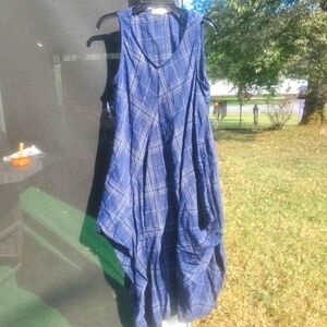 Yea blue plaid dress